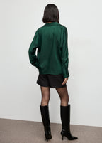 Cross Over Satin Blouse