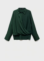 Cross Over Satin Blouse