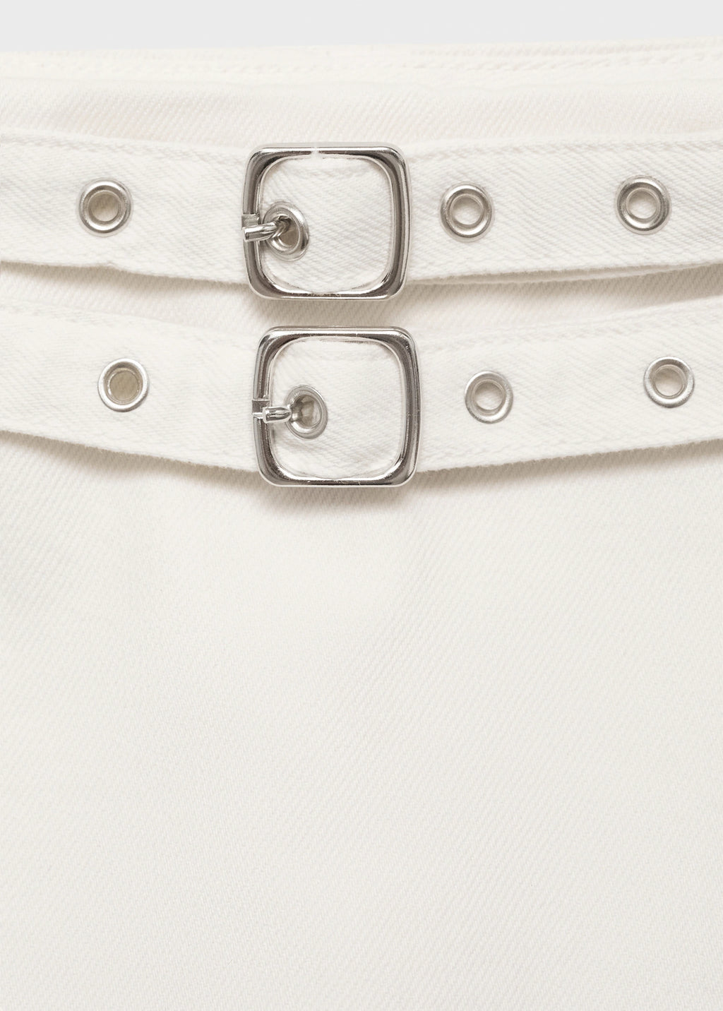 Denim Culottes With Double Belt