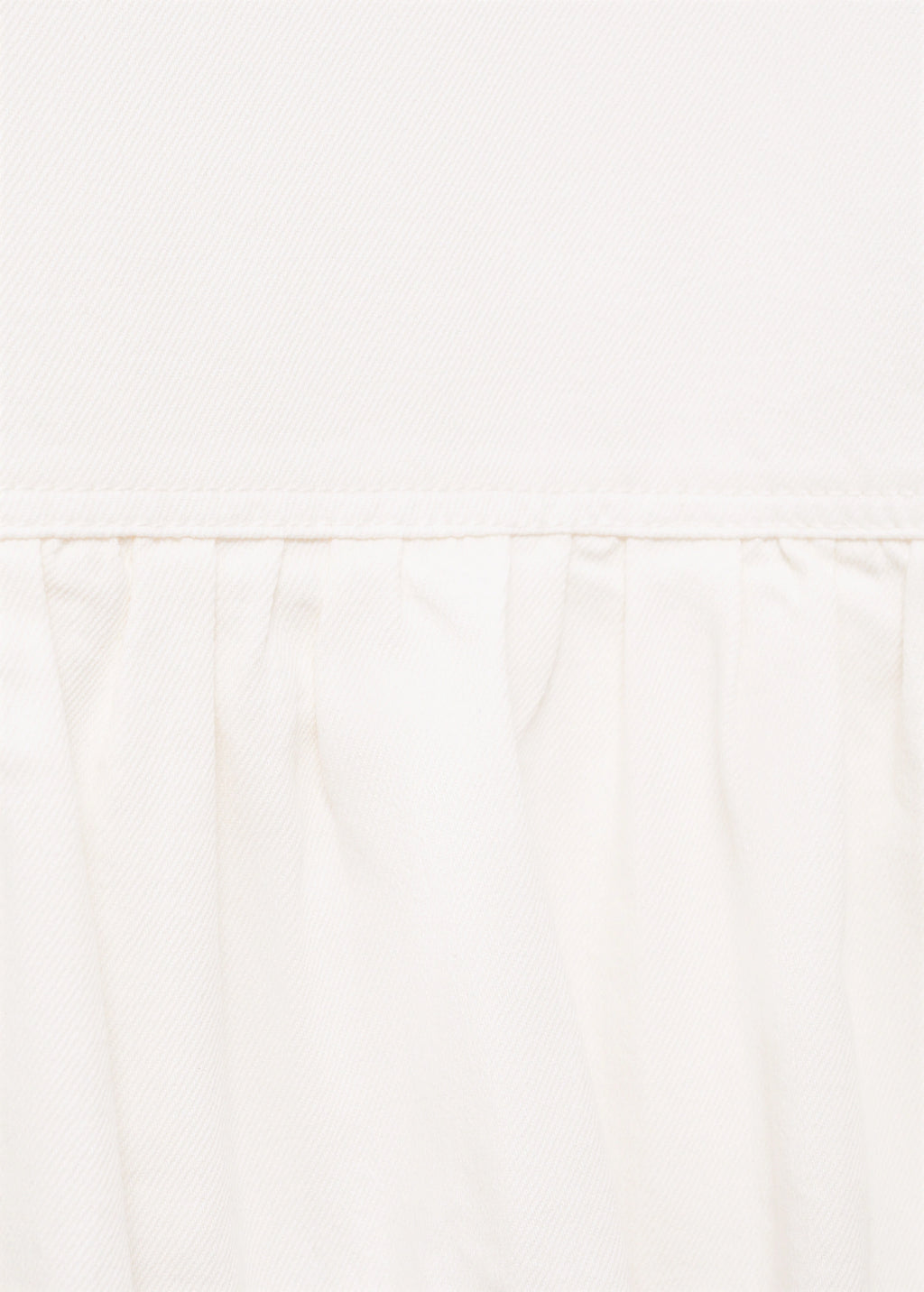 Denim Dress With Puffed Hem