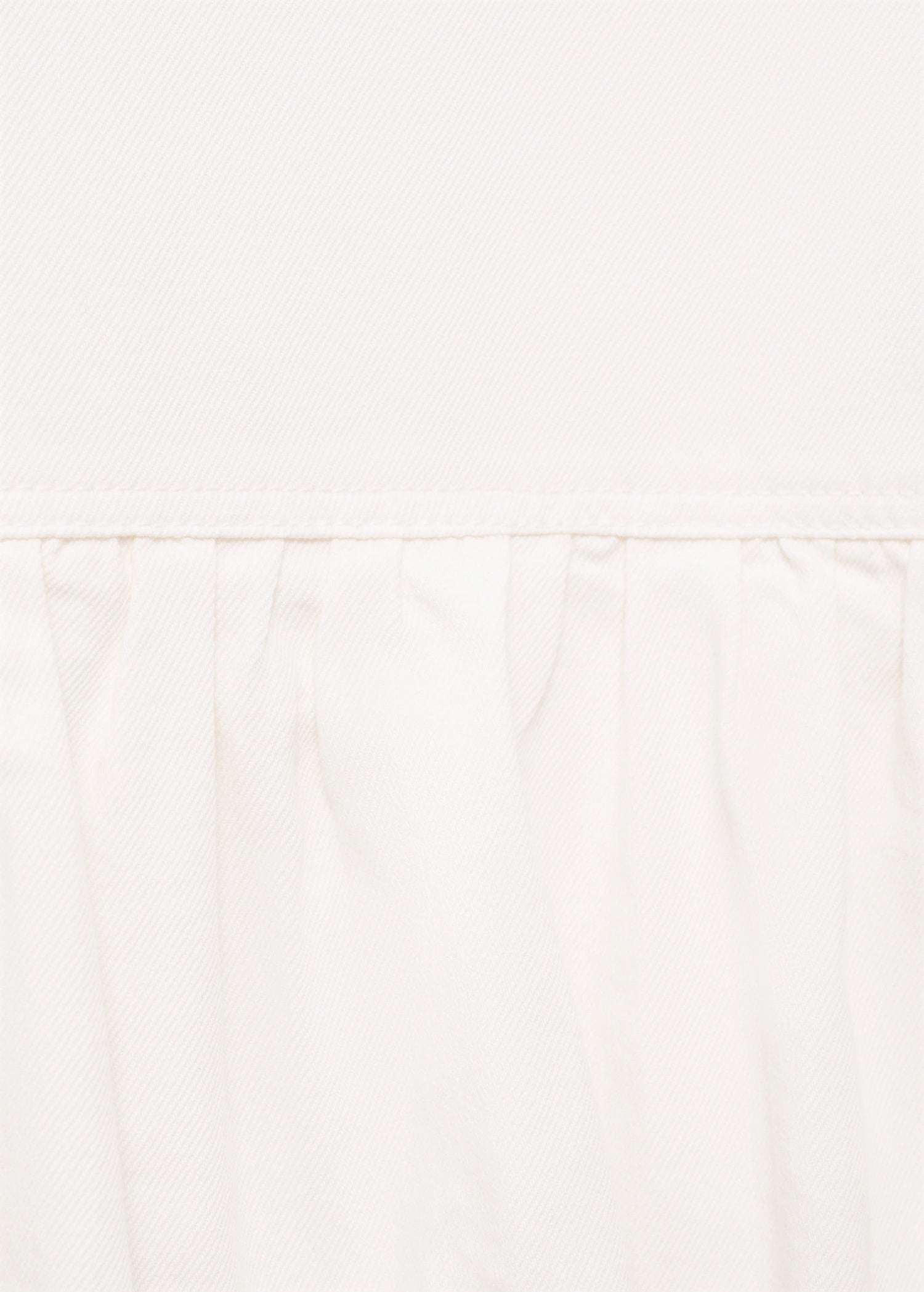 Denim Dress With Puffed Hem