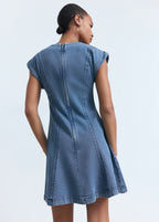 Denim Dress With Seam Detail