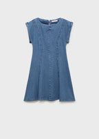 Denim Dress With Seam Detail