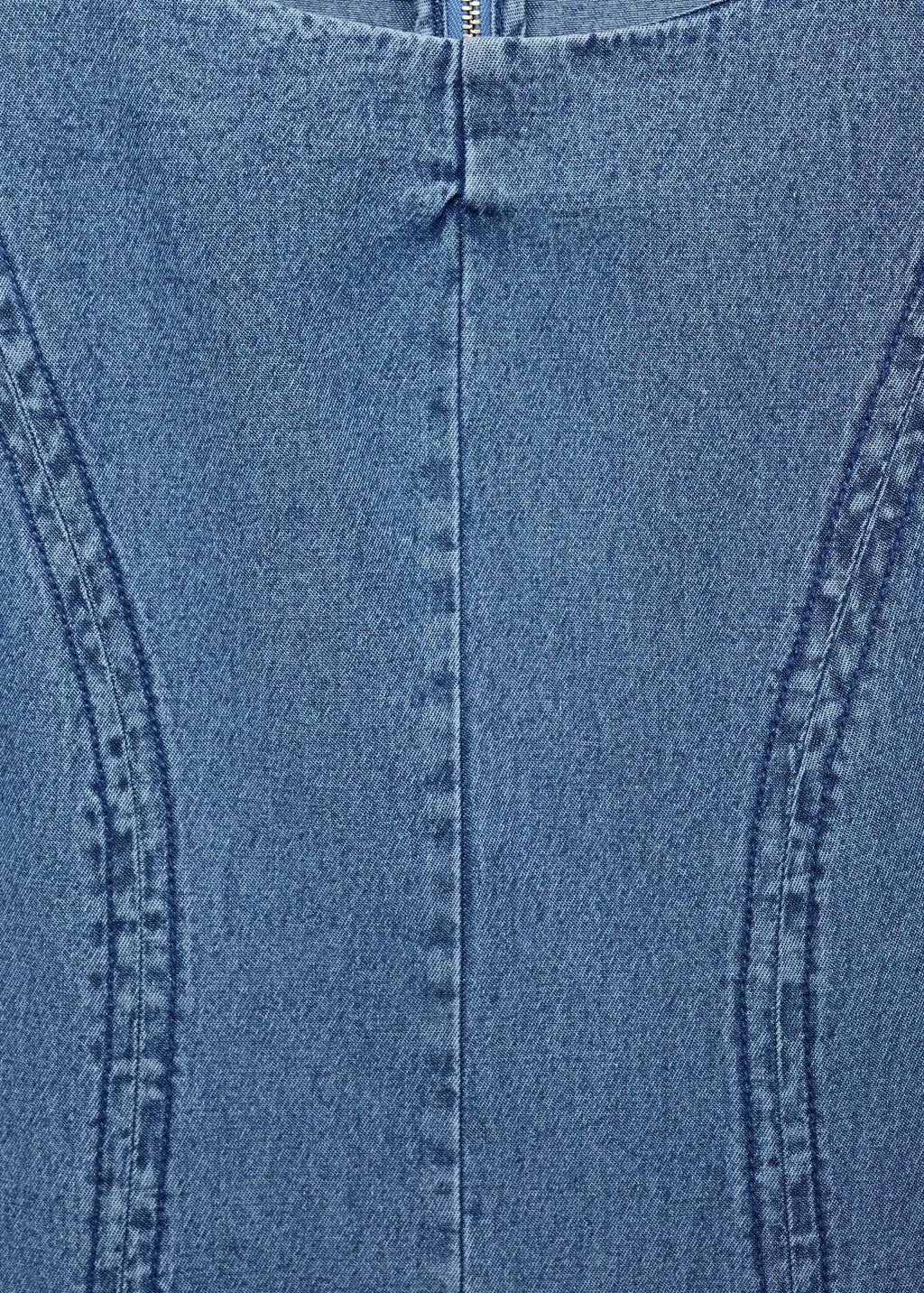 Denim Dress With Seam Detail