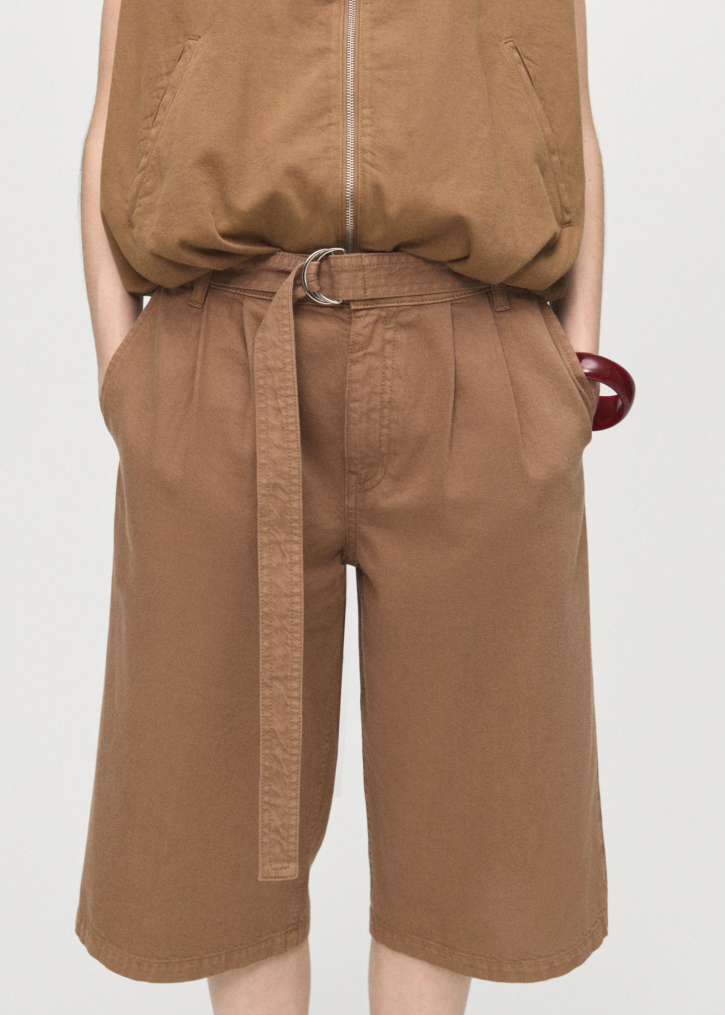 Denim Jorts With Belt