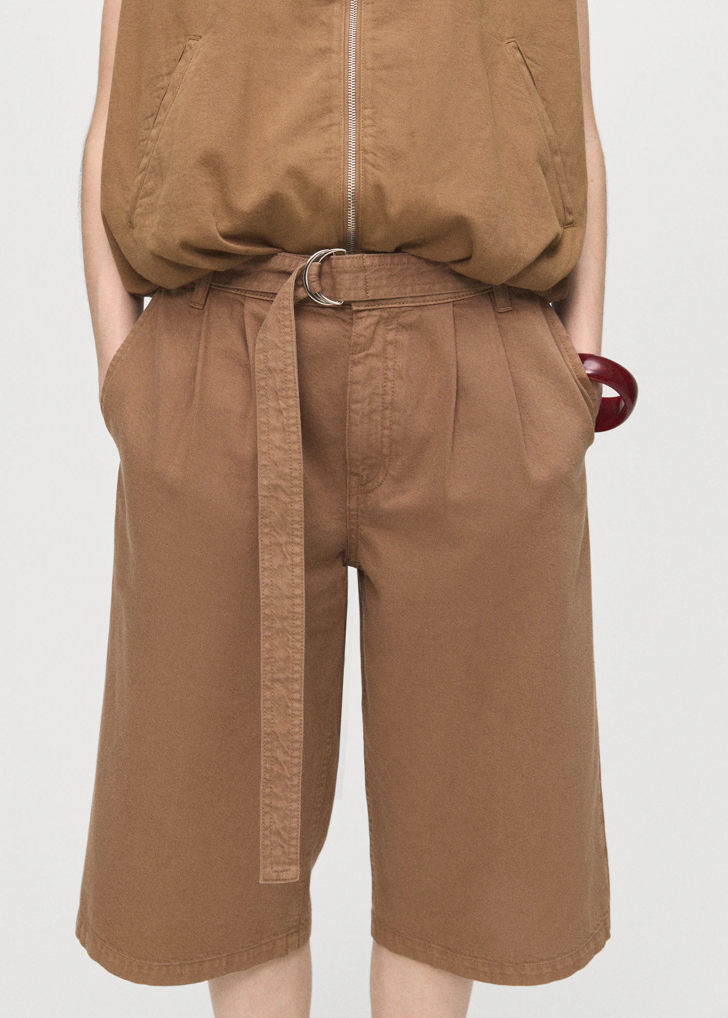 Denim Jorts With Belt