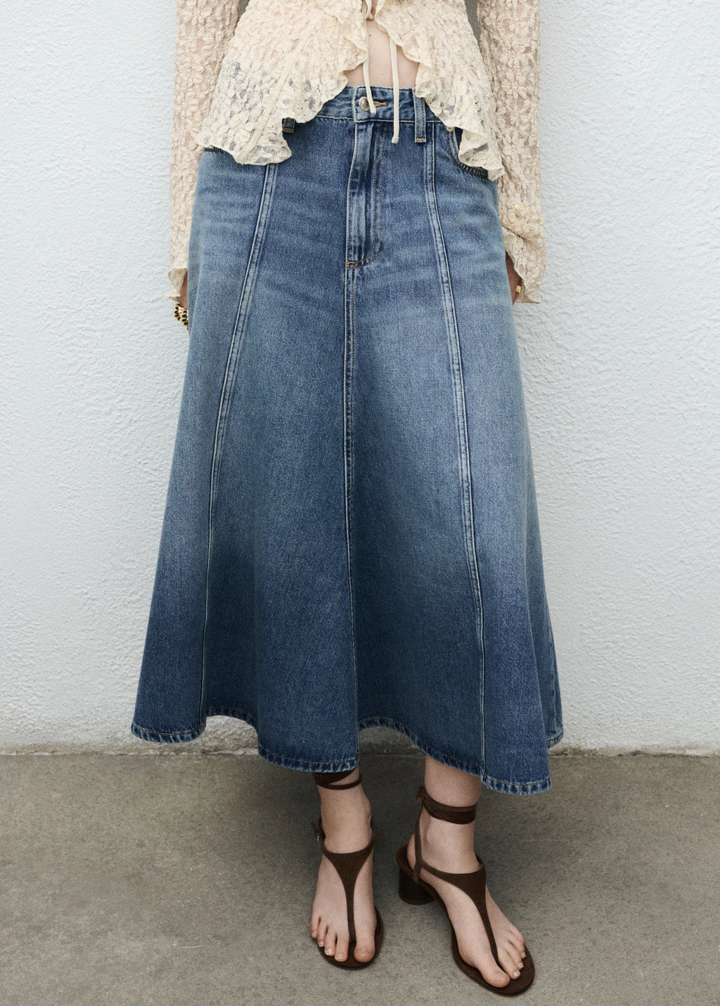 Denim Midi Skirt