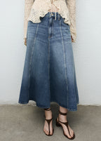 Denim Midi Skirt