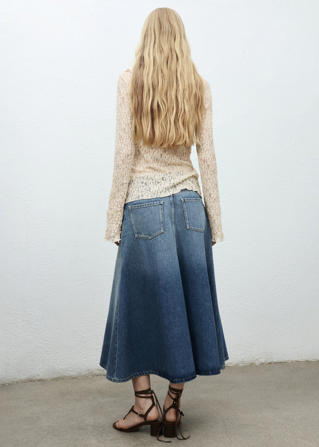 Denim Midi Skirt
