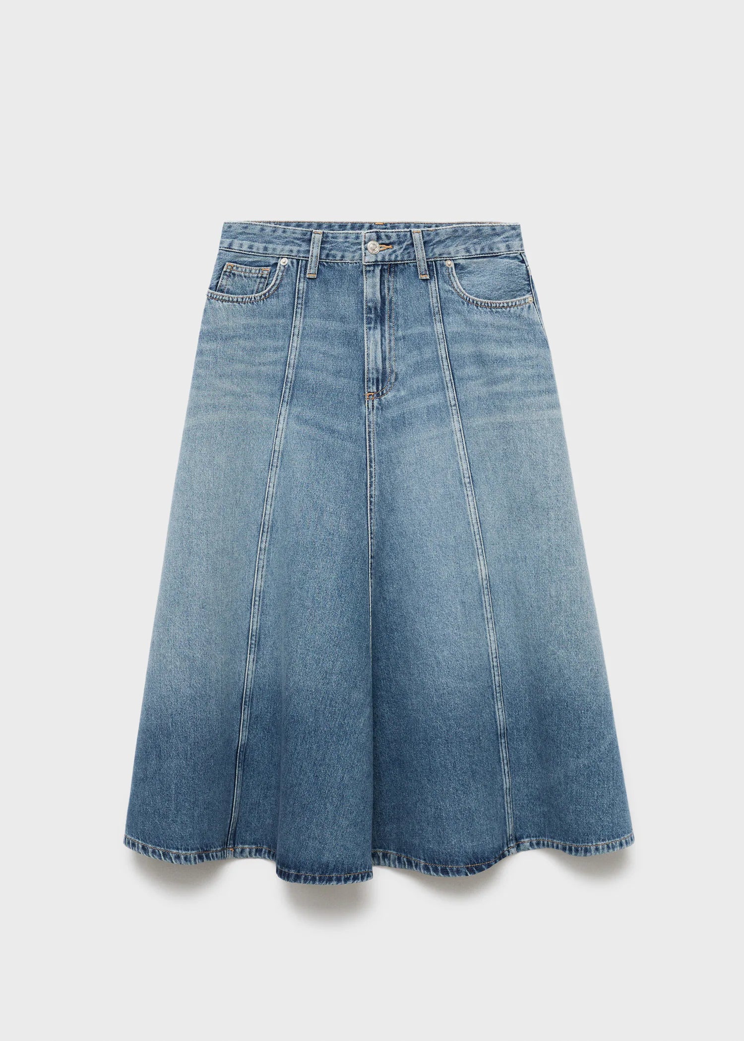 Denim Midi Skirt