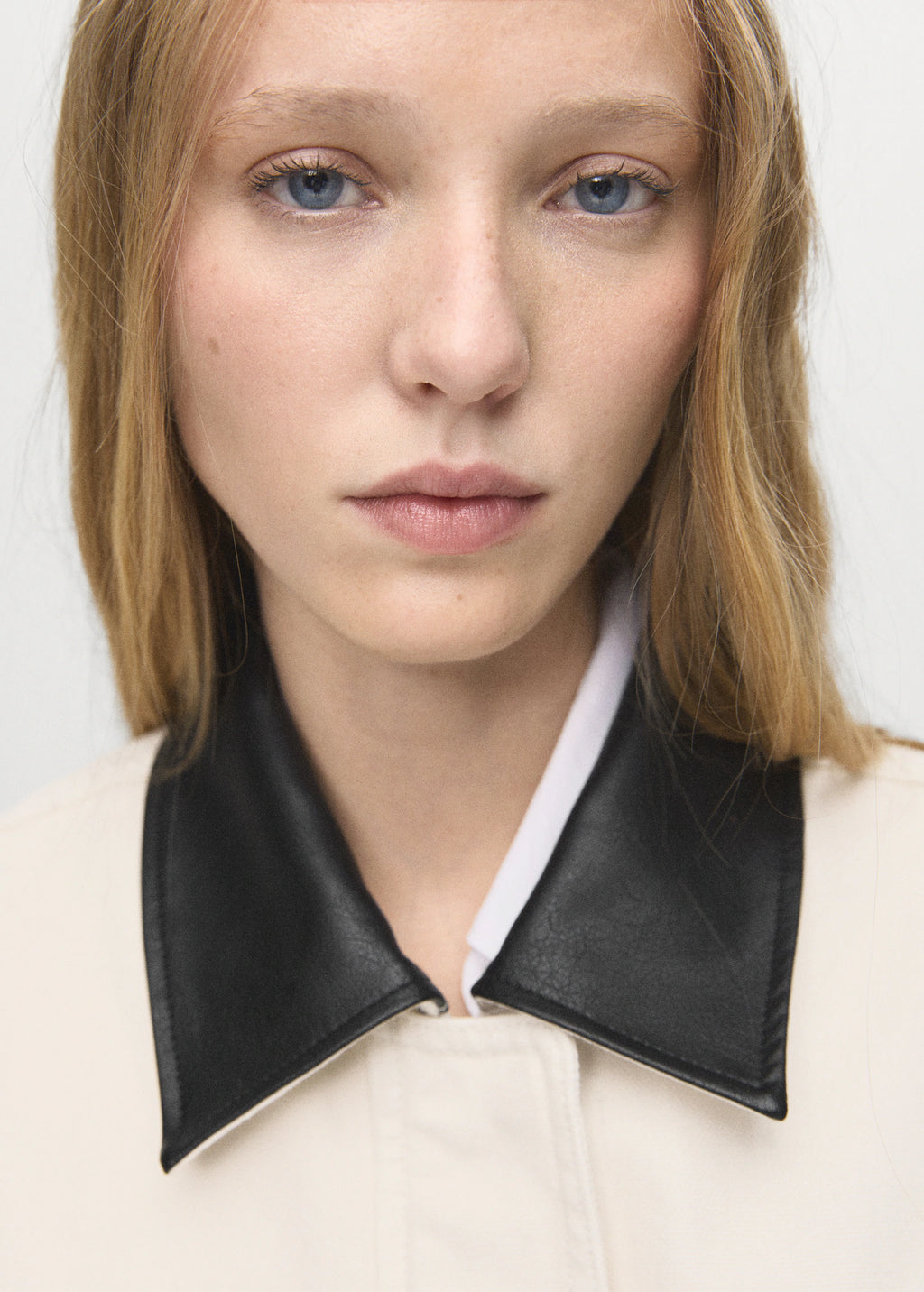 Denim Parka With Contrasting Collar