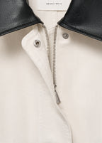 Denim Parka With Contrasting Collar