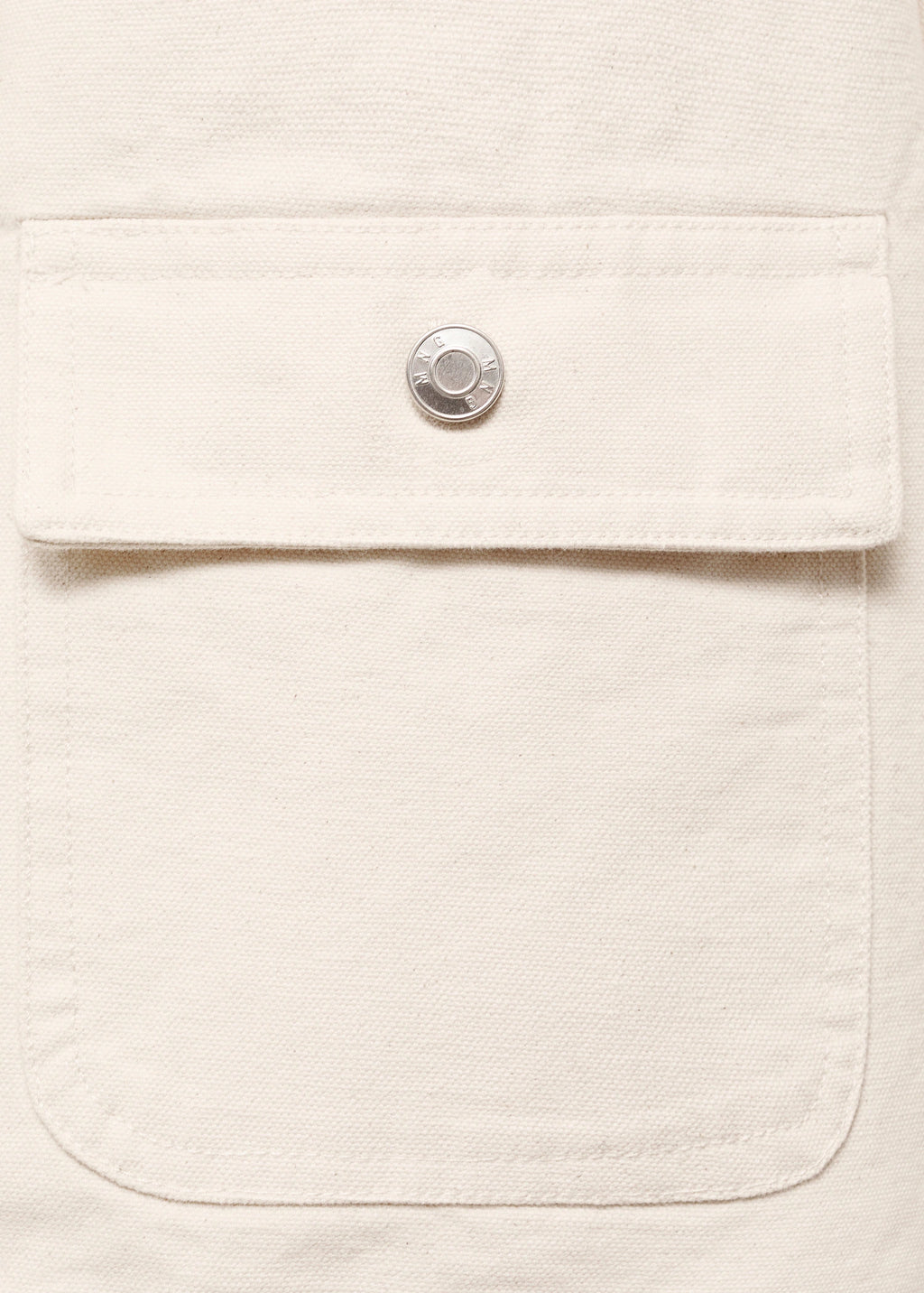 Denim Parka With Corduroy Collar