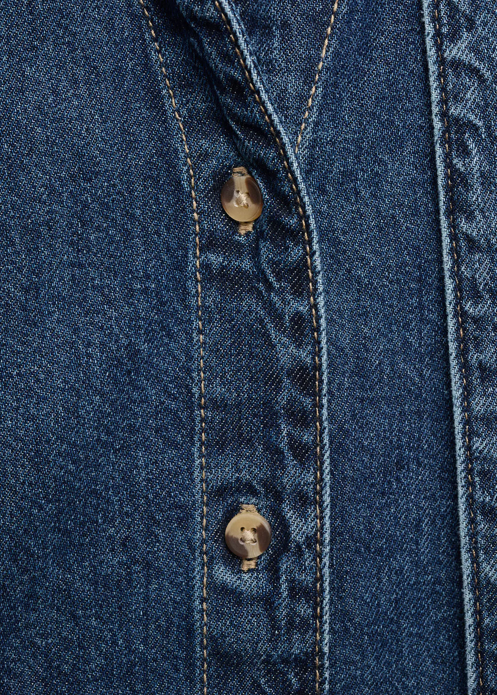 Denim Shirt With Bow