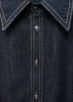 Denim Shirt With Seams