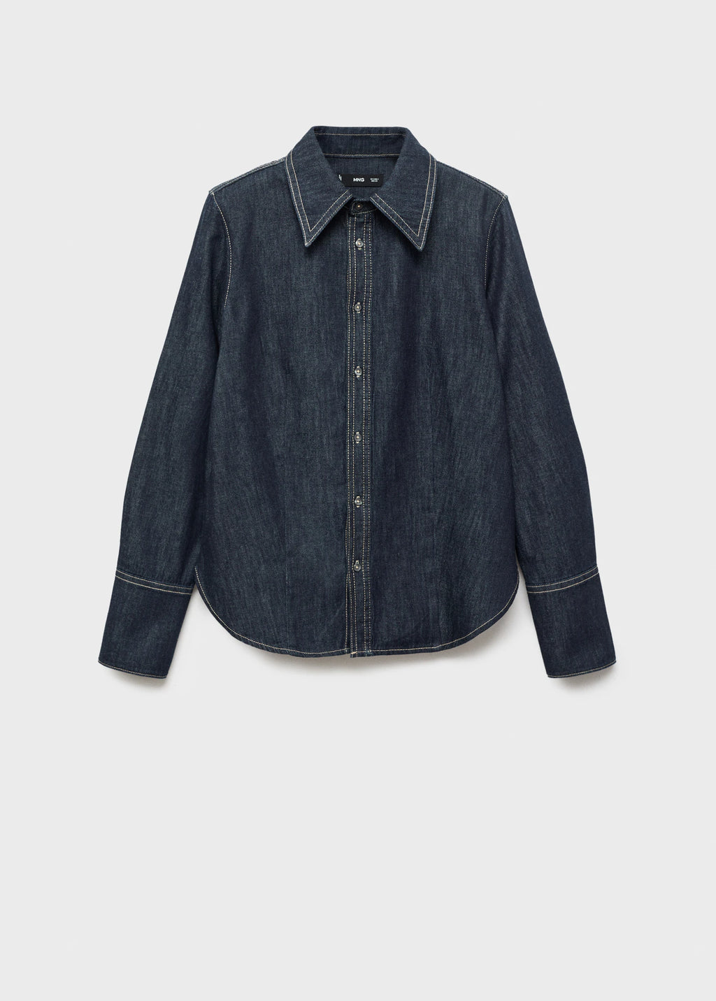 Denim Shirt With Seams