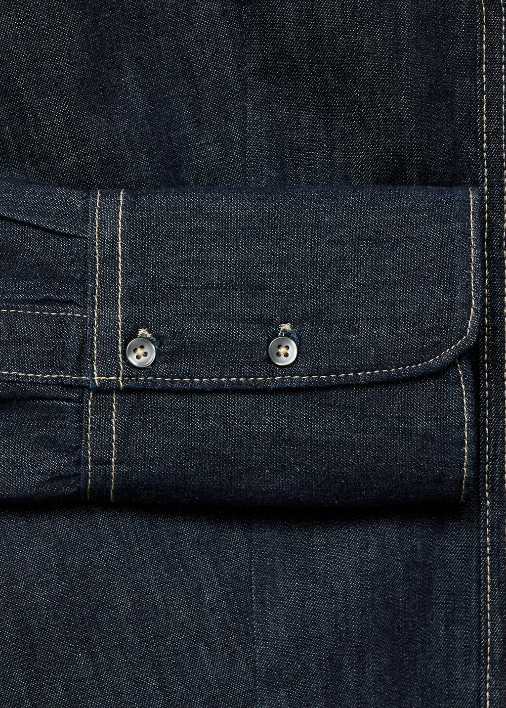 Denim Shirt With Seams