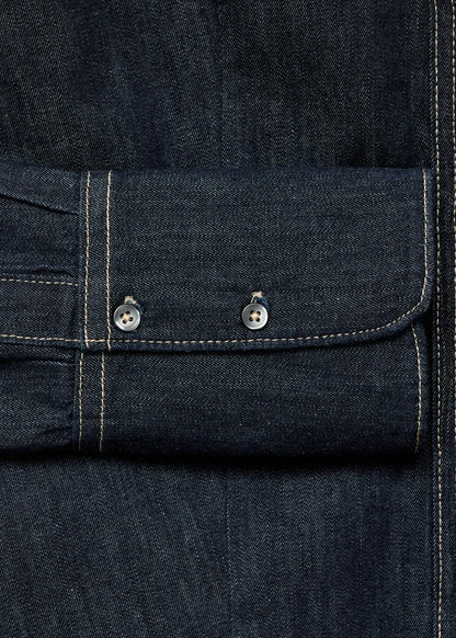 Denim Shirt With Seams