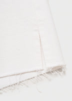 Denim Shorts With Frayed Hem