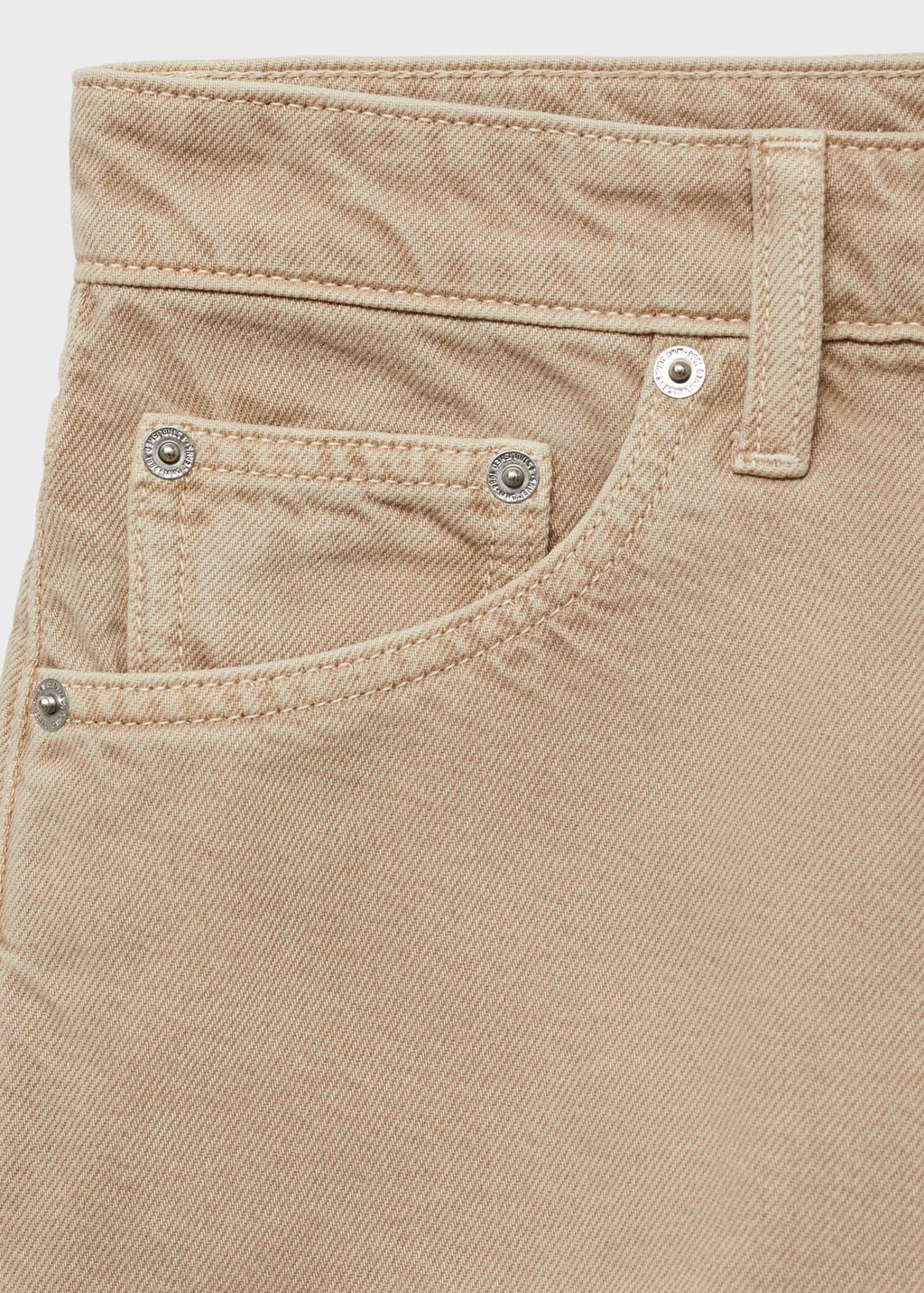 Denim Shorts With Frayed Hem