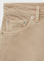 Denim Shorts With Frayed Hem