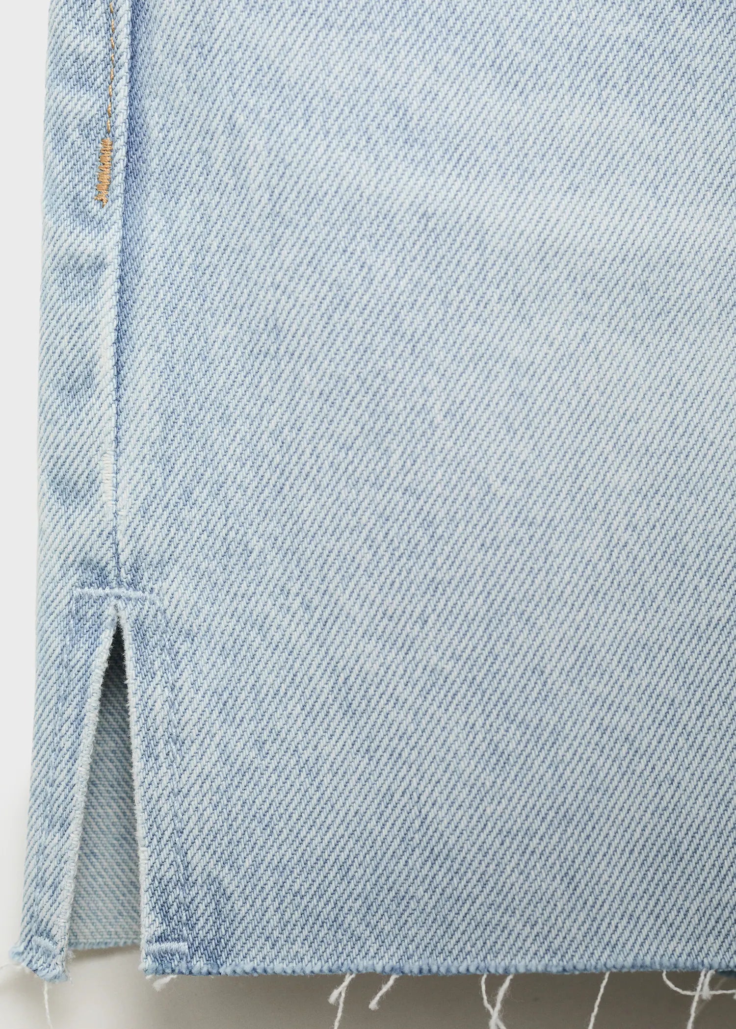 Denim Shorts With Frayed Hem