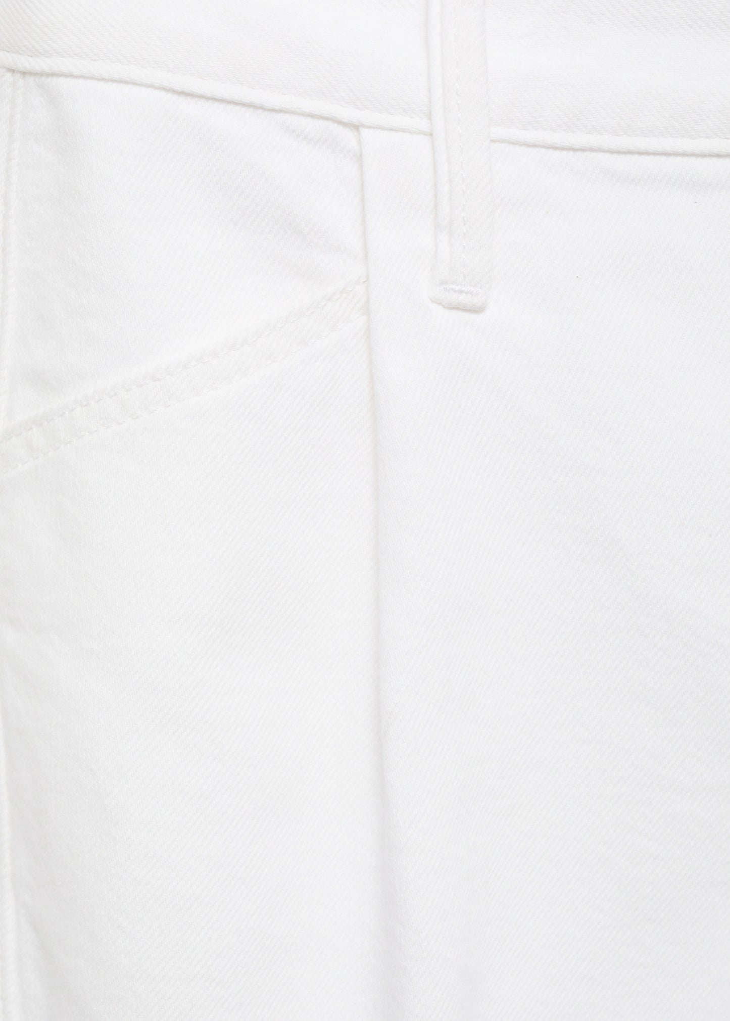 Denim Shorts With Frayed Hem And Pleats