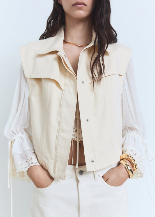 Denim Effect Waistcoat