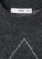 Diamond Patterned Knitted Sweater