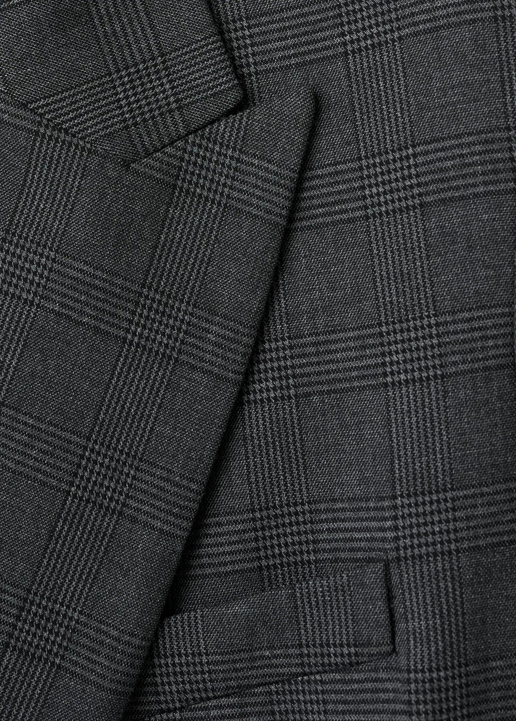Double Breasted Check Suit Jacket
