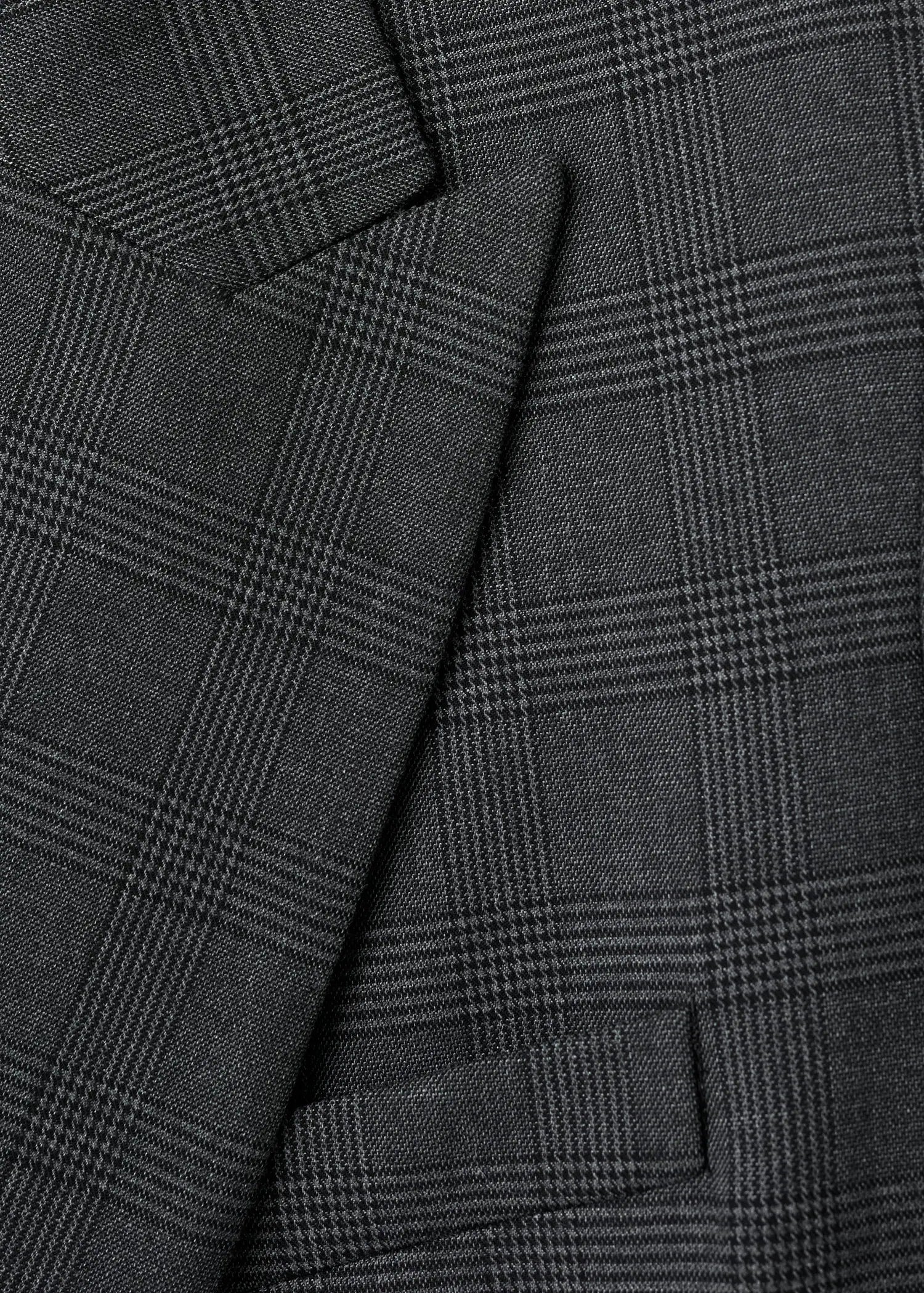 Double Breasted Check Suit Jacket