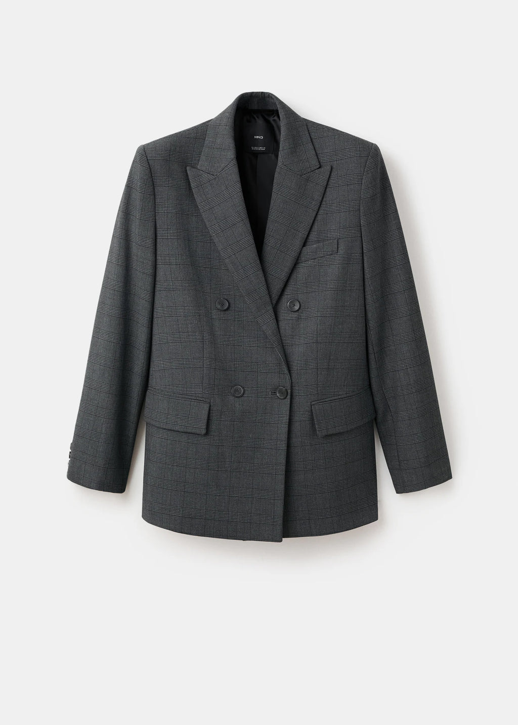 Double Breasted Check Suit Jacket