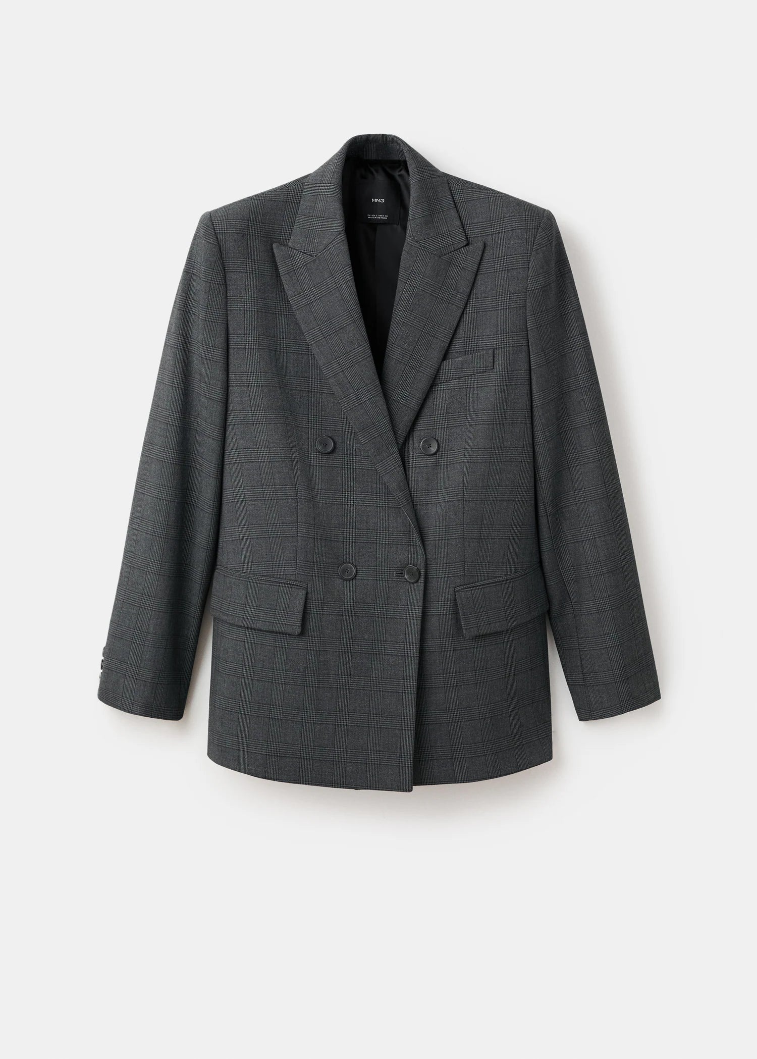Double Breasted Check Suit Jacket