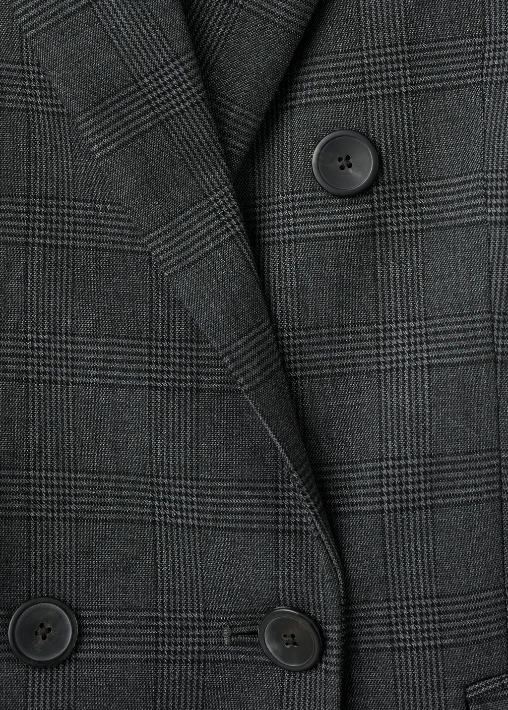 Double Breasted Check Suit Jacket