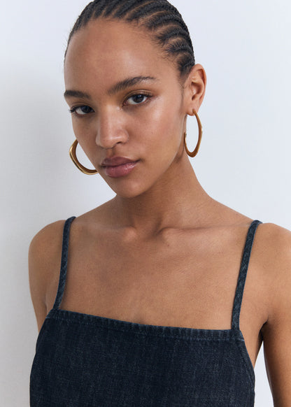 Double Breasted Denim Jumpsuit