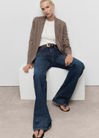 Double Breasted Micro Houndstooth Jacket