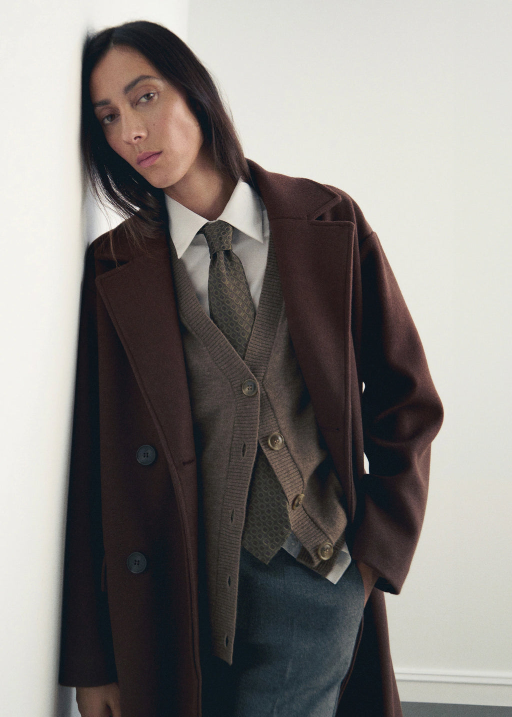 Double Breasted Midi Coat