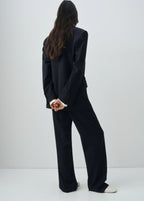 Double Breasted Pinstripe Suit Jacket