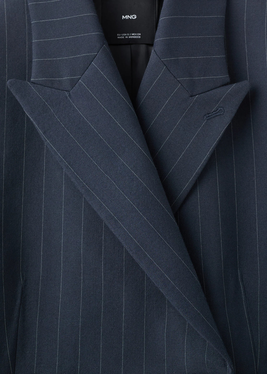 Double Breasted Pinstripe Suit Jacket