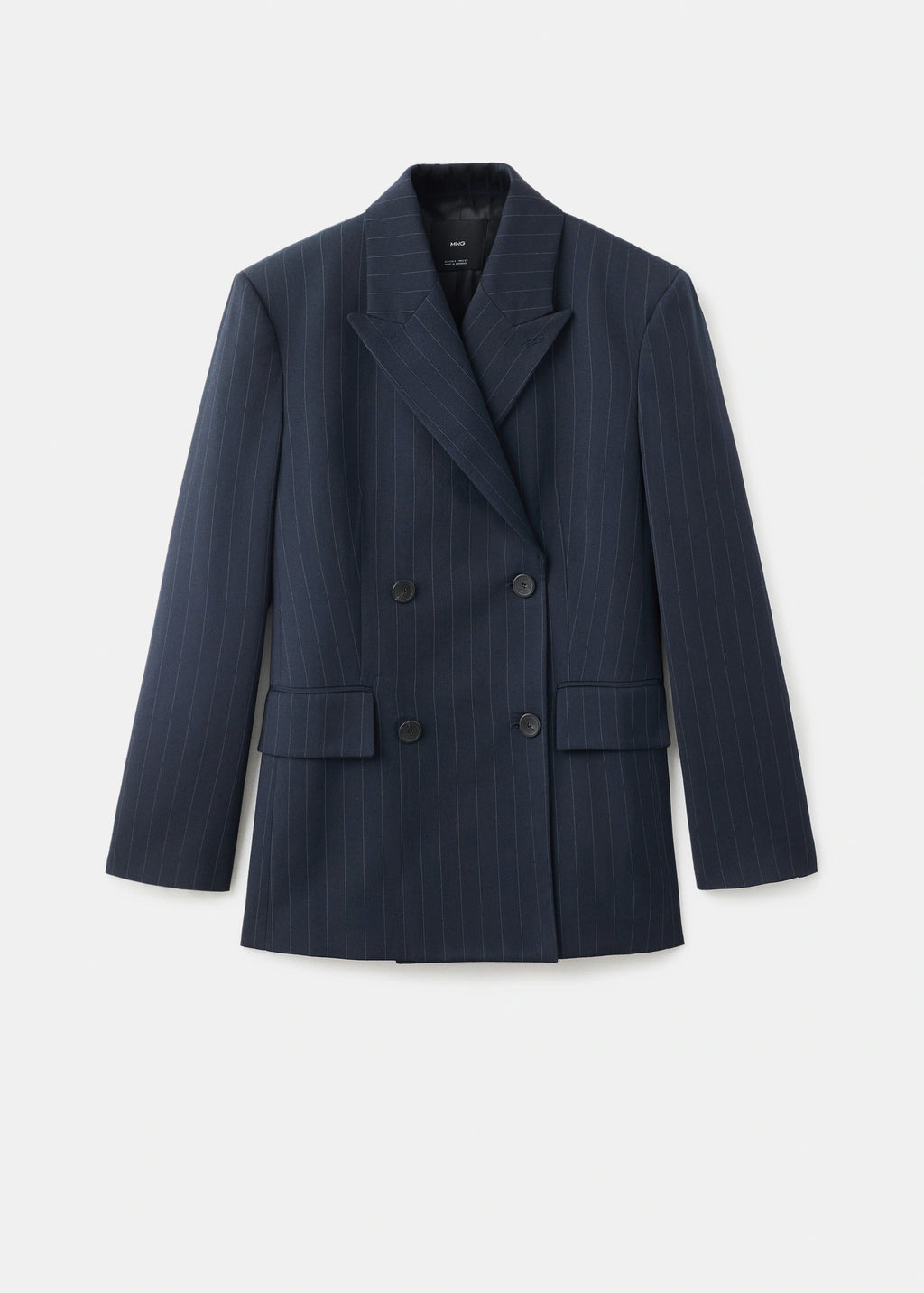 Double Breasted Pinstripe Suit Jacket