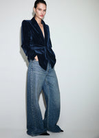 Double Breasted Velvet Jacket