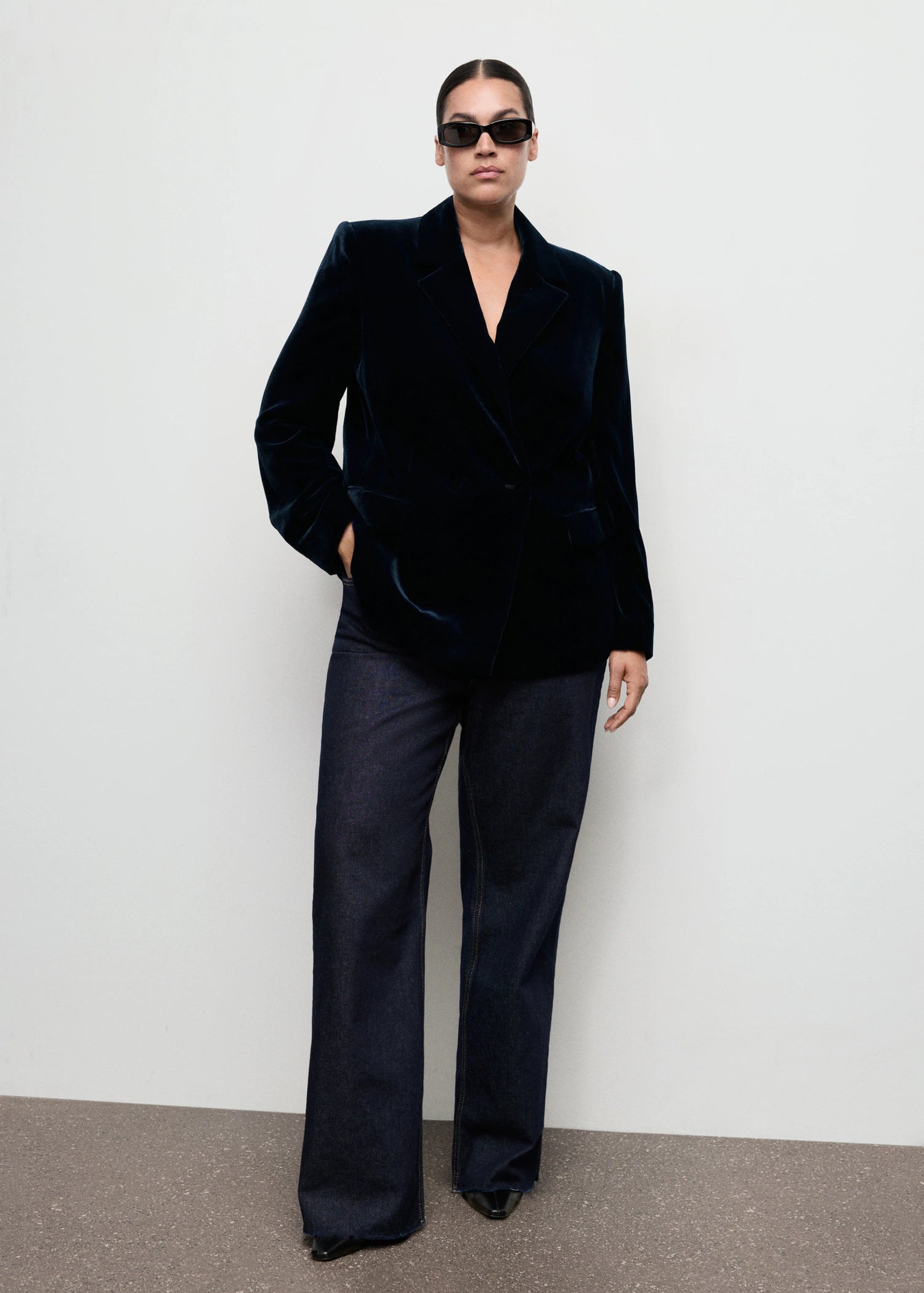 Double Breasted Velvet Jacket