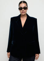 Double Breasted Velvet Jacket