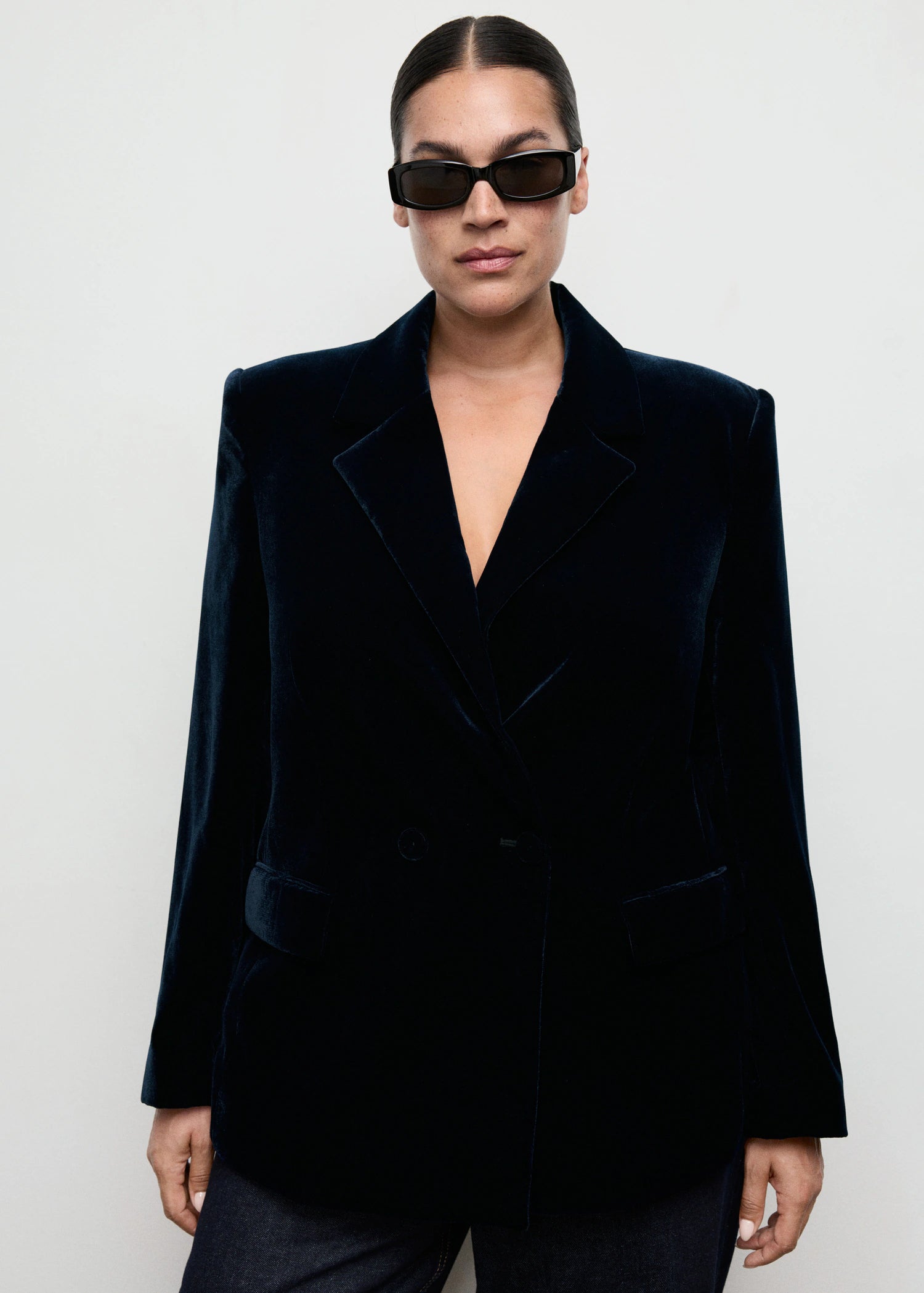 Double Breasted Velvet Jacket