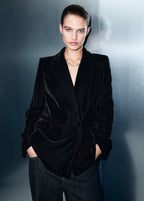 Double Breasted Velvet Jacket