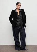 Double Breasted Velvet Jacket