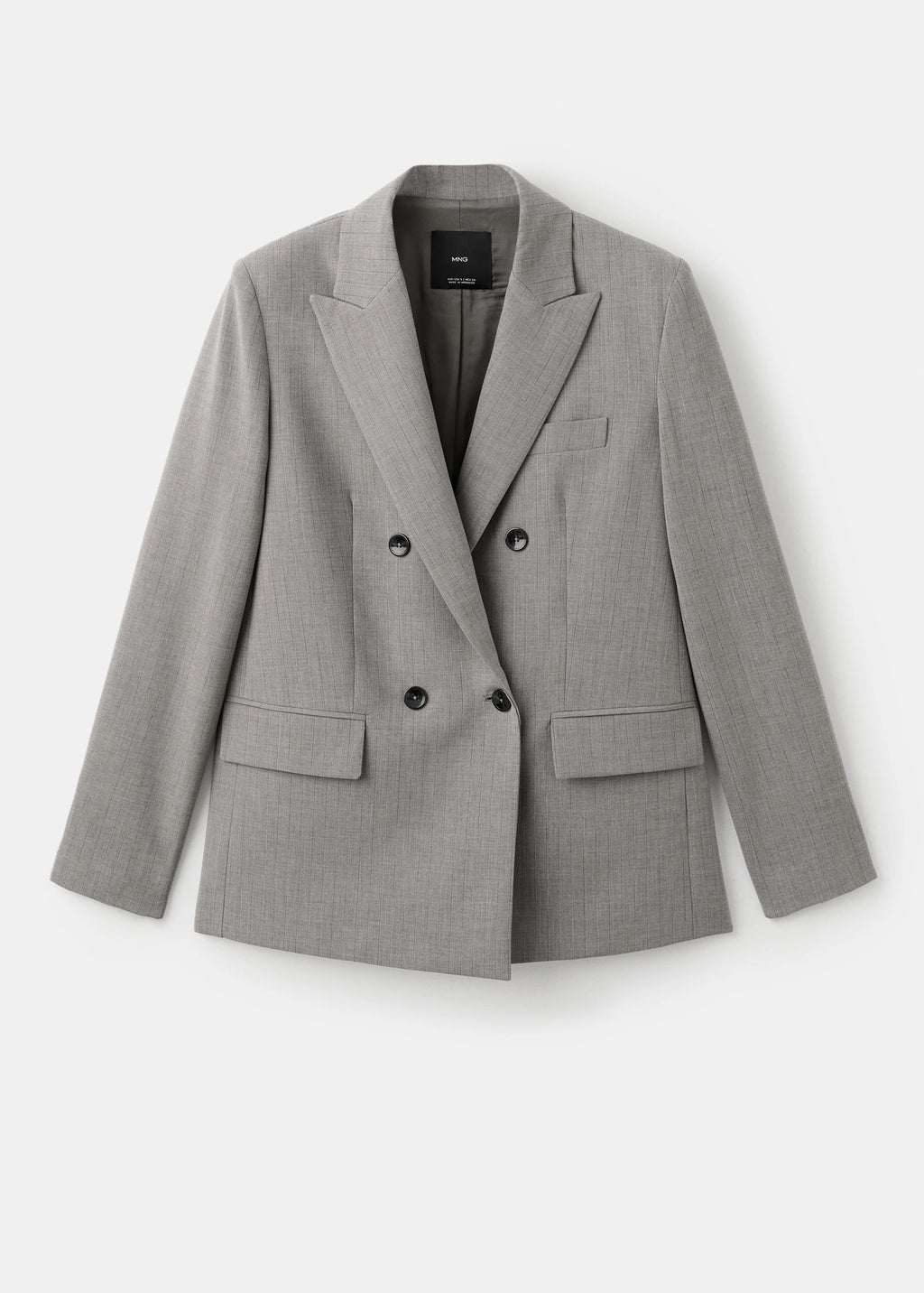 Double Breasted Wool Blend Blazer