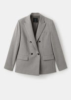 Double Breasted Wool Blend Blazer