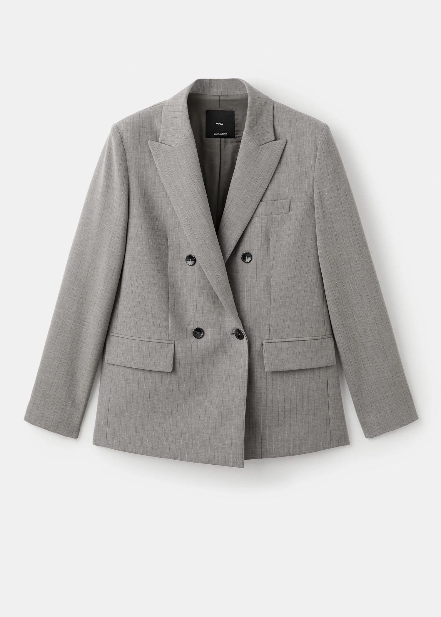 Double Breasted Wool Blend Blazer