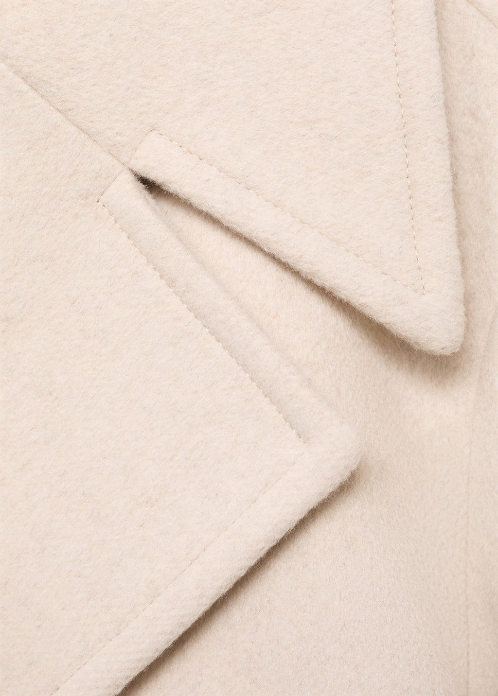 Double Breasted Wool Blend Coat